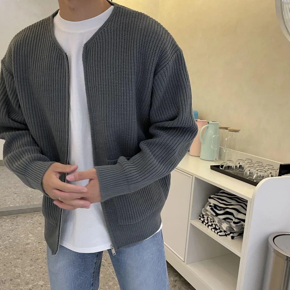EMPIRE Men Zip Up Knitted Cardigan For All Seasons
