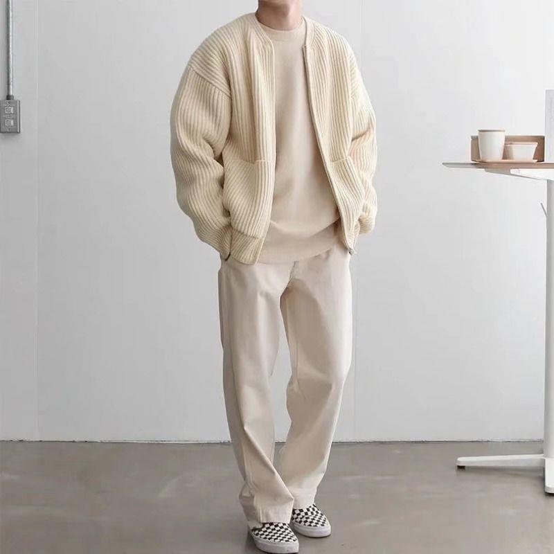 EMPIRE Men Zip Up Knitted Cardigan For All Seasons