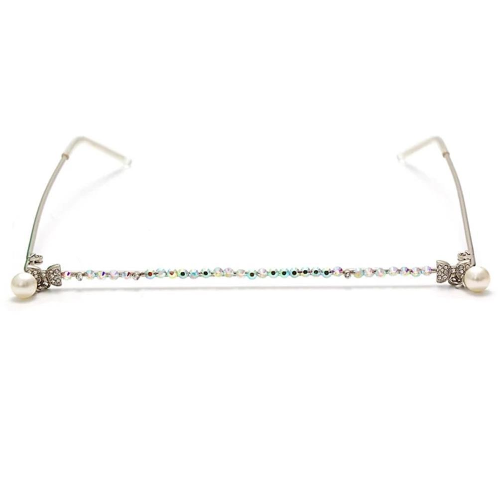 EMPIRE Lensless Rhinestone Colored Glasses Frame