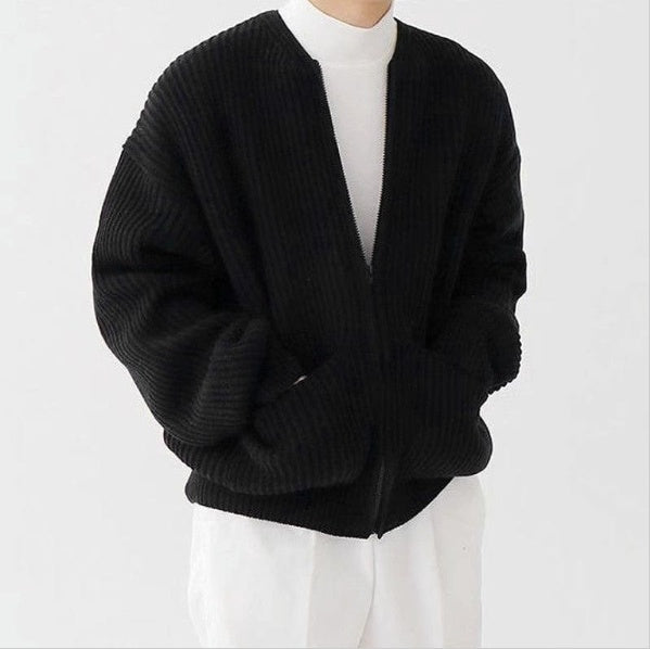 EMPIRE Men Zip Up Knitted Cardigan For All Seasons