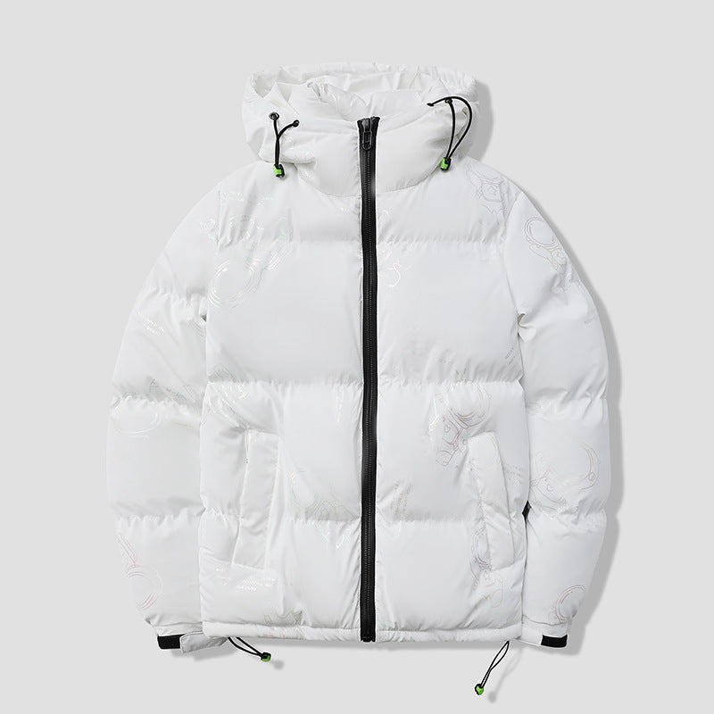 EMPIRE Unisex Winter Glossy Hooded Cotton Coat