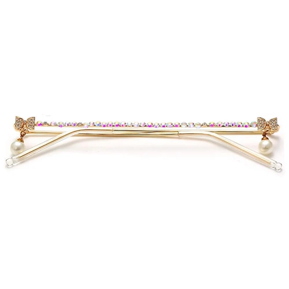 EMPIRE Lensless Rhinestone Colored Glasses Frame