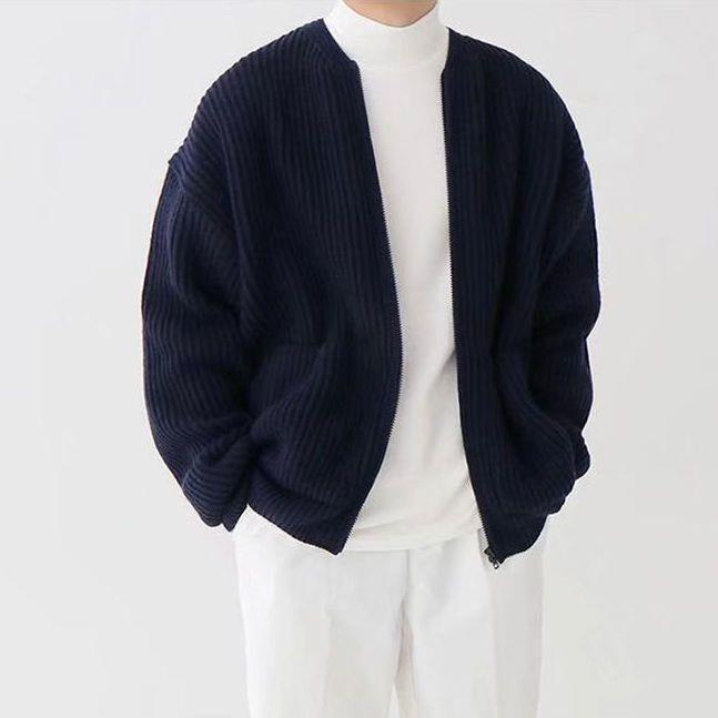 EMPIRE Men Zip Up Knitted Cardigan For All Seasons