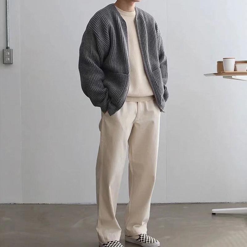 EMPIRE Men Zip Up Knitted Cardigan For All Seasons