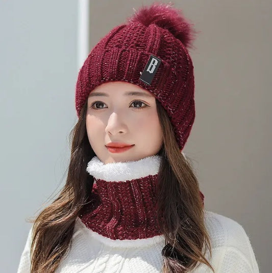 EMPIRE Winter Beanie Hat Scarf Set