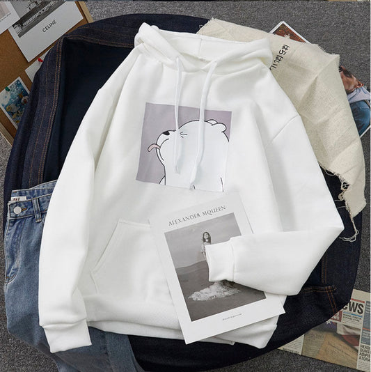 EMPIRE Hooded sweater women's autumn winter new loose large size