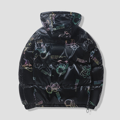 EMPIRE Unisex Winter Glossy Hooded Cotton Coat