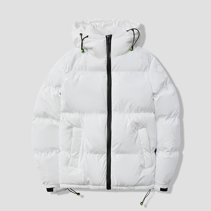 EMPIRE Unisex Winter Glossy Hooded Cotton Coat