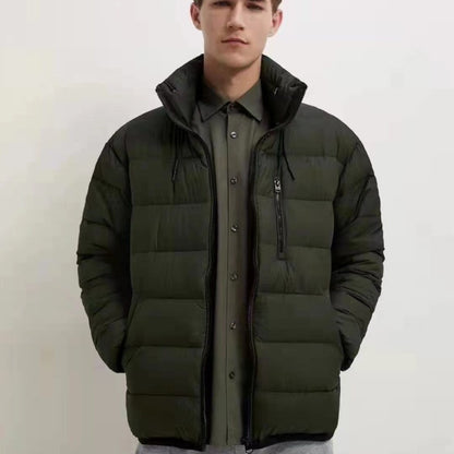 EMPIRE Men's Winter Stand Collar Waterproof Quilted Cotton-padded Jacket