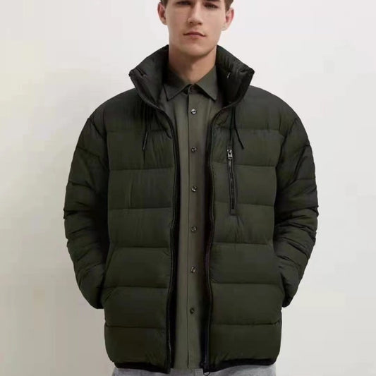 EMPIRE Men's Winter Stand Collar Waterproof Quilted Cotton-padded Jacket